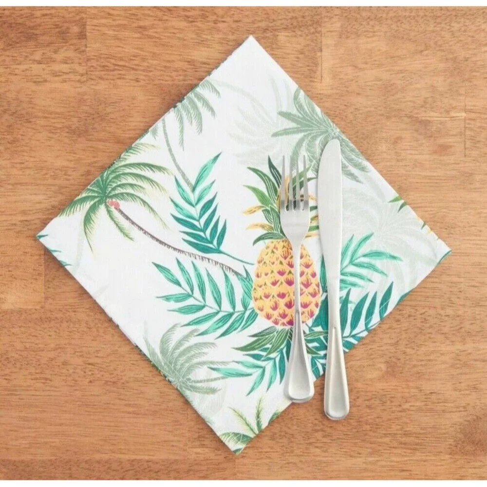 Tommy Bahama Napkins Set of 4 Paraguay Pineapple Beach Summer House Tropical